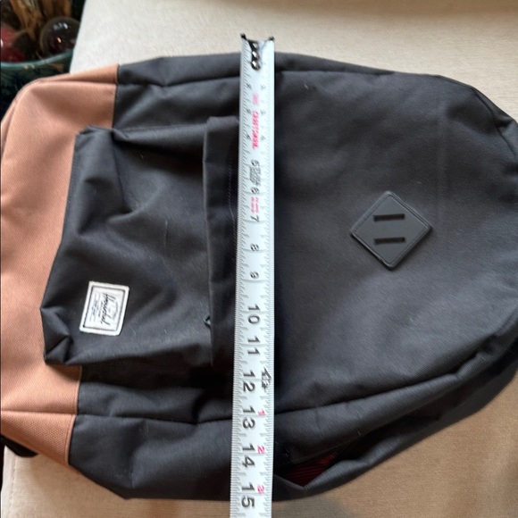 Herschel Supply Company Backpack Heritage Black Black Saddle Brown - Picture 9 of 10